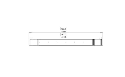 Ecosmart Fire Flex 158SS.BX2 Single Sided Fireplace Insert - Black Finish / Stainless Steel Burner - ESF.FX.158SS.BX2